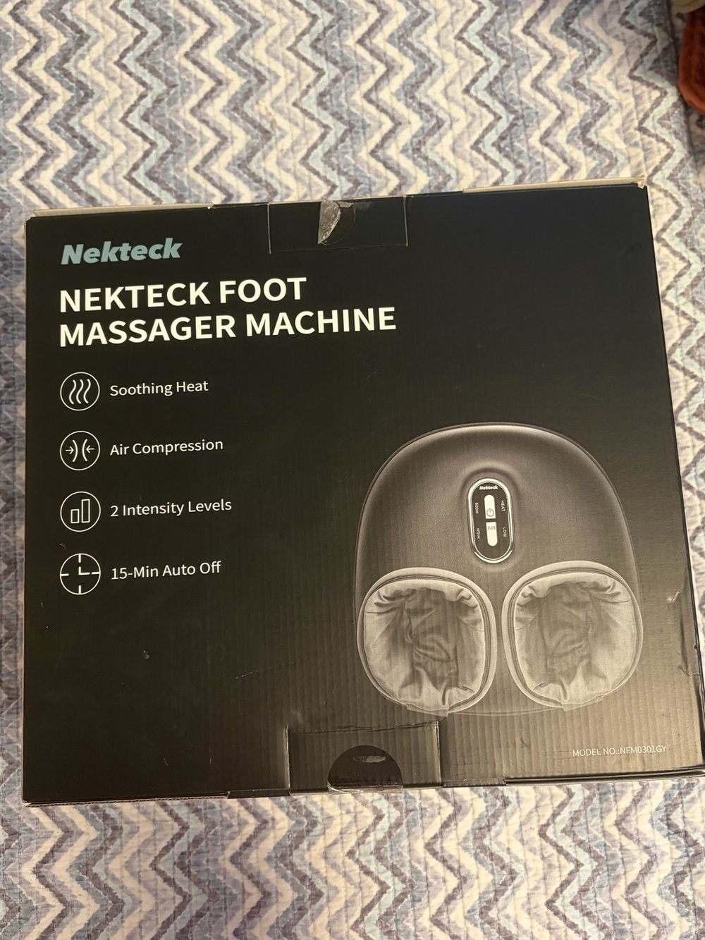 NEW, Open Box Foot Massager Machine with Heat & Air Compression